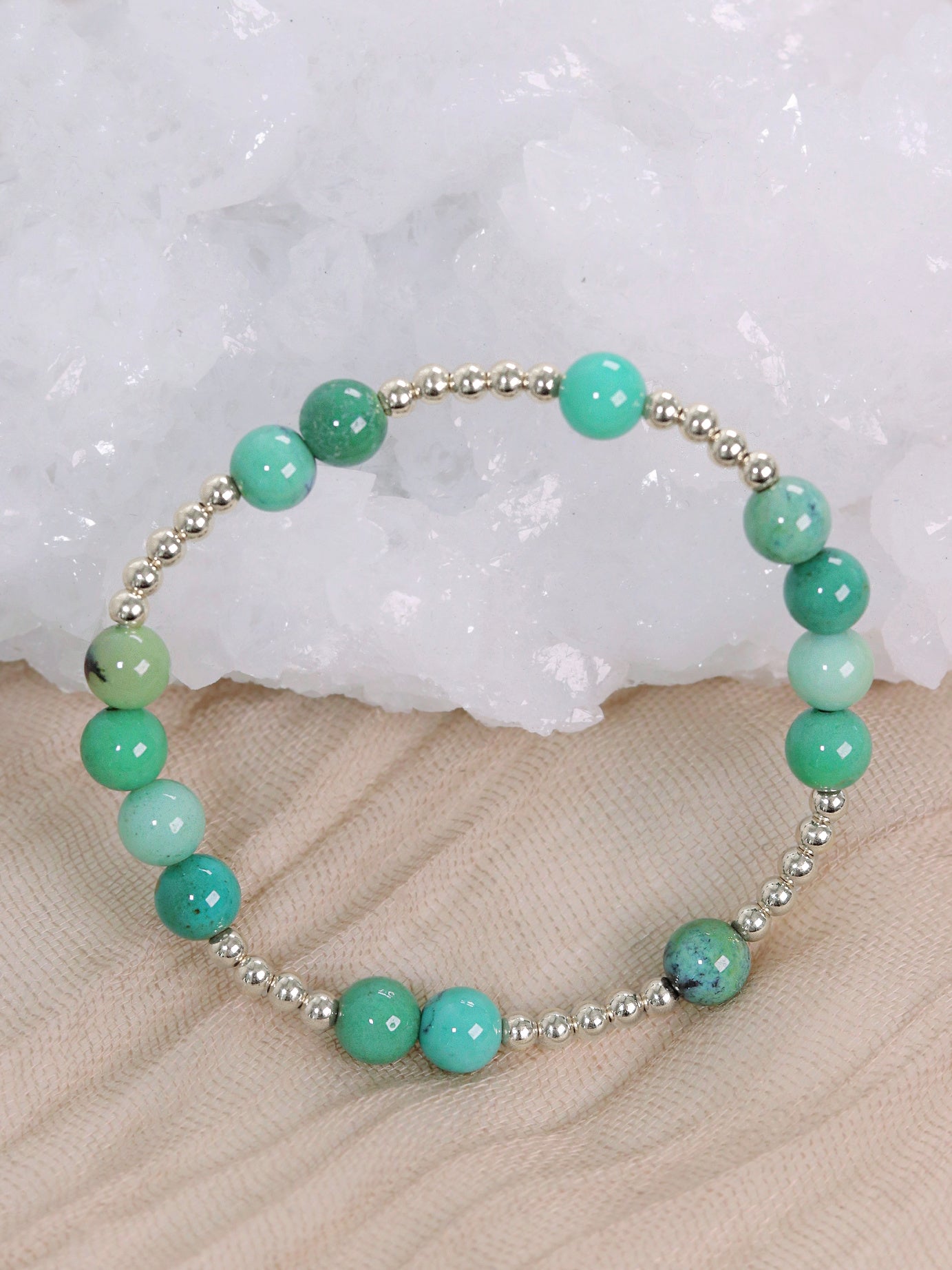 Chrysoprase Mini Orbital Bracelet