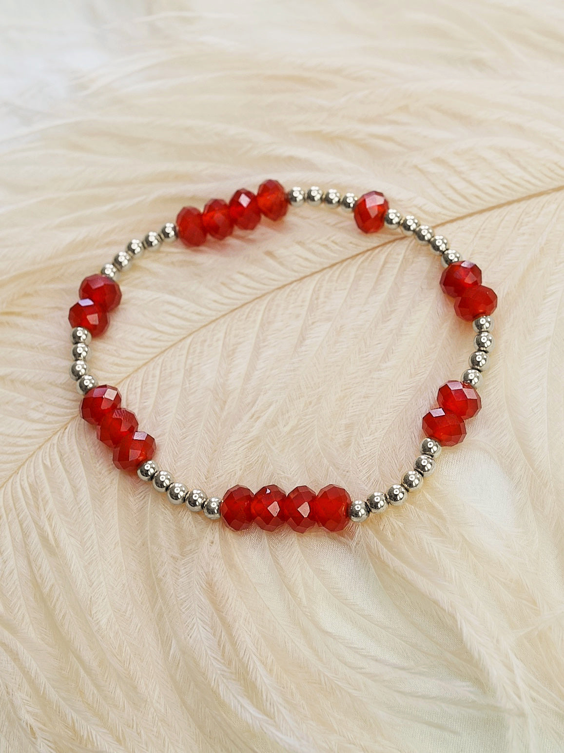 Carnelian Faceted Mini Orbital Bracelet