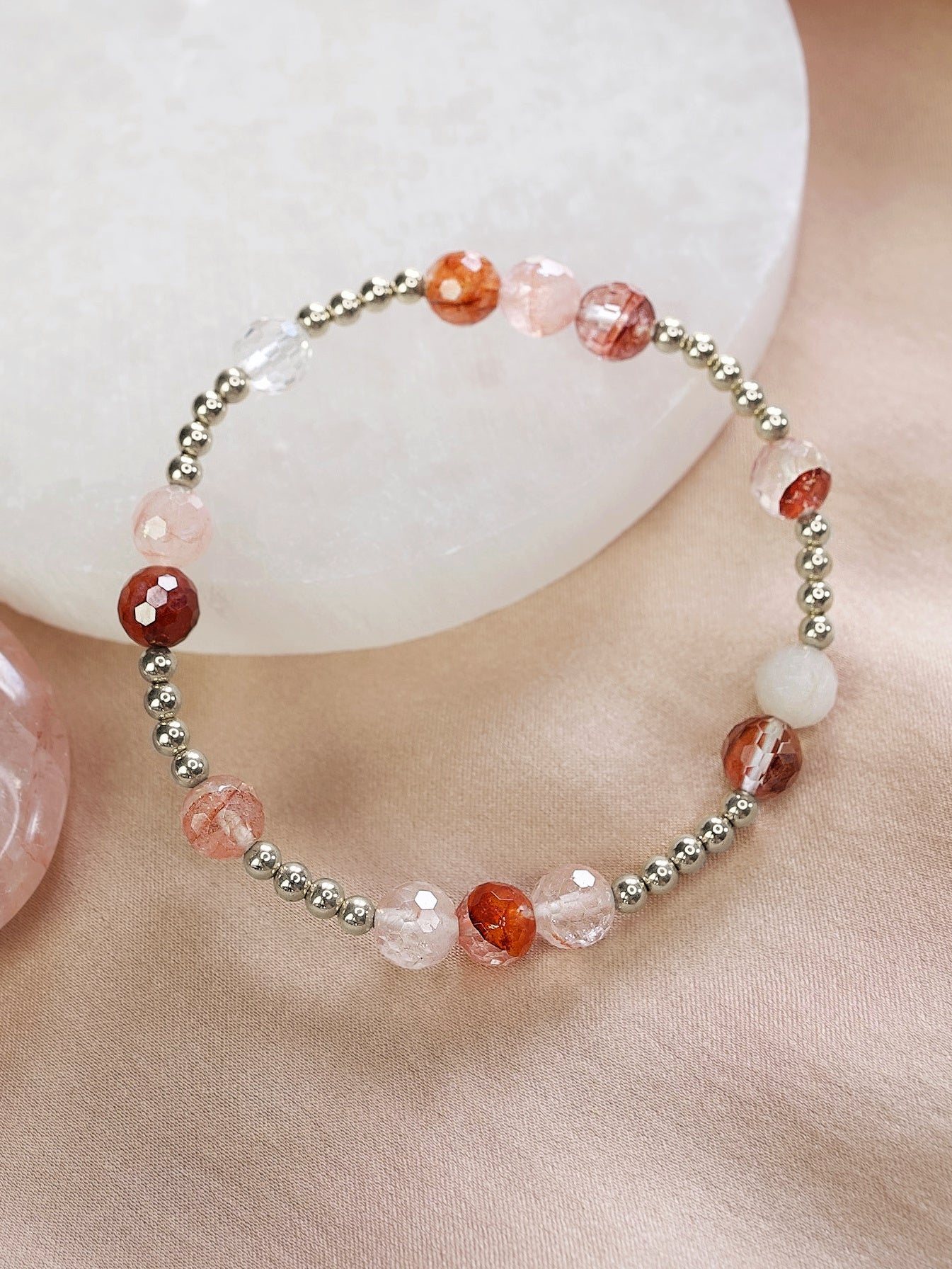 Fire Quartz Faceted Mini Orbital Bracelet (Limited Edition)