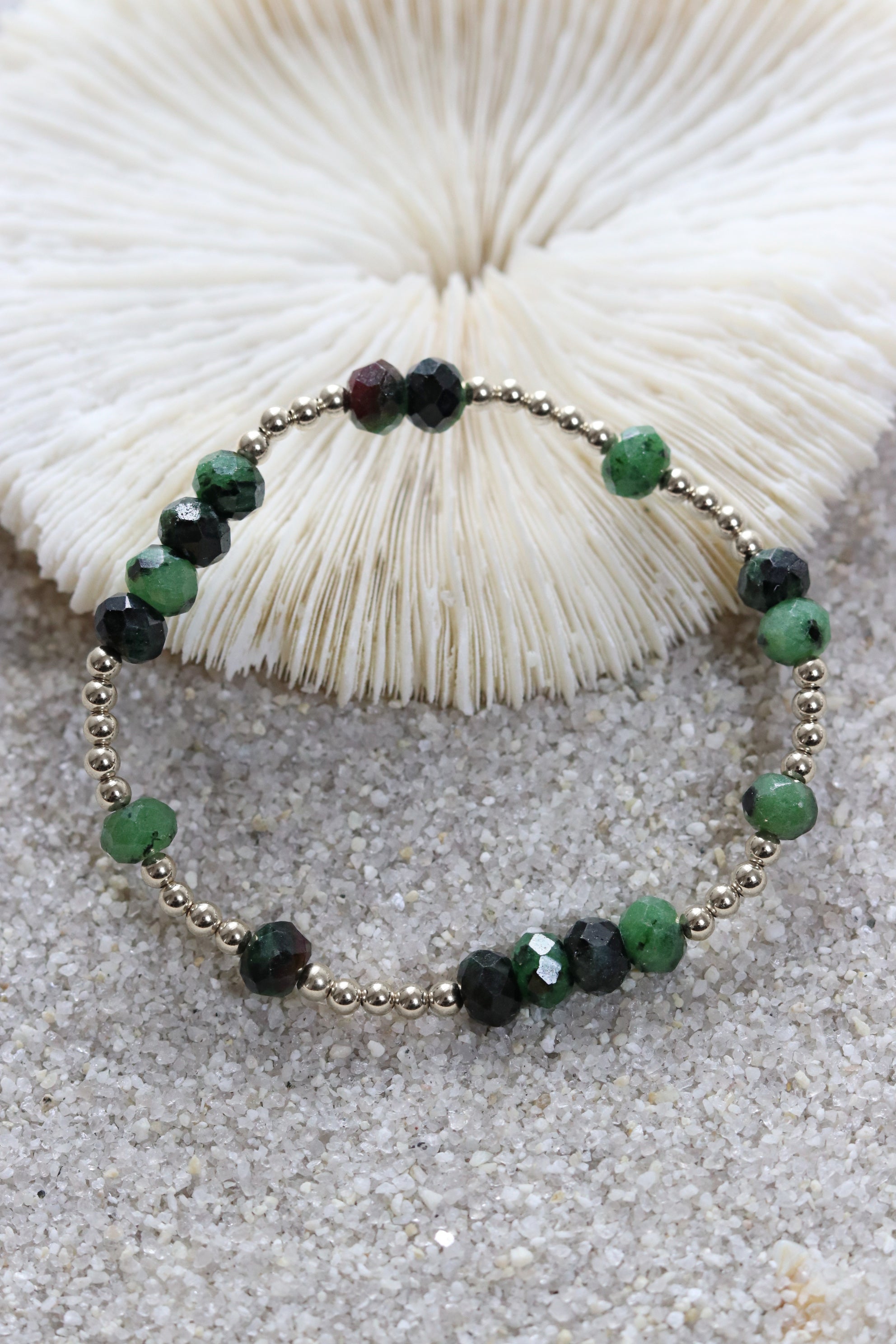 Ruby Zoisite Faceted Mini Orbital Bracelet (Limited Edition)