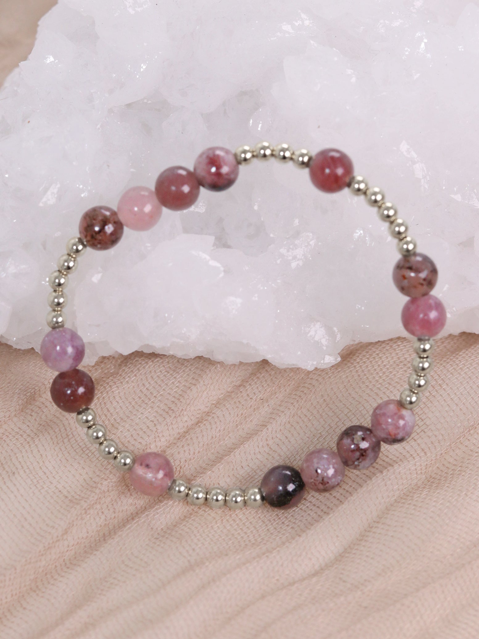 Light Lepidolite Mini Orbital Bracelet