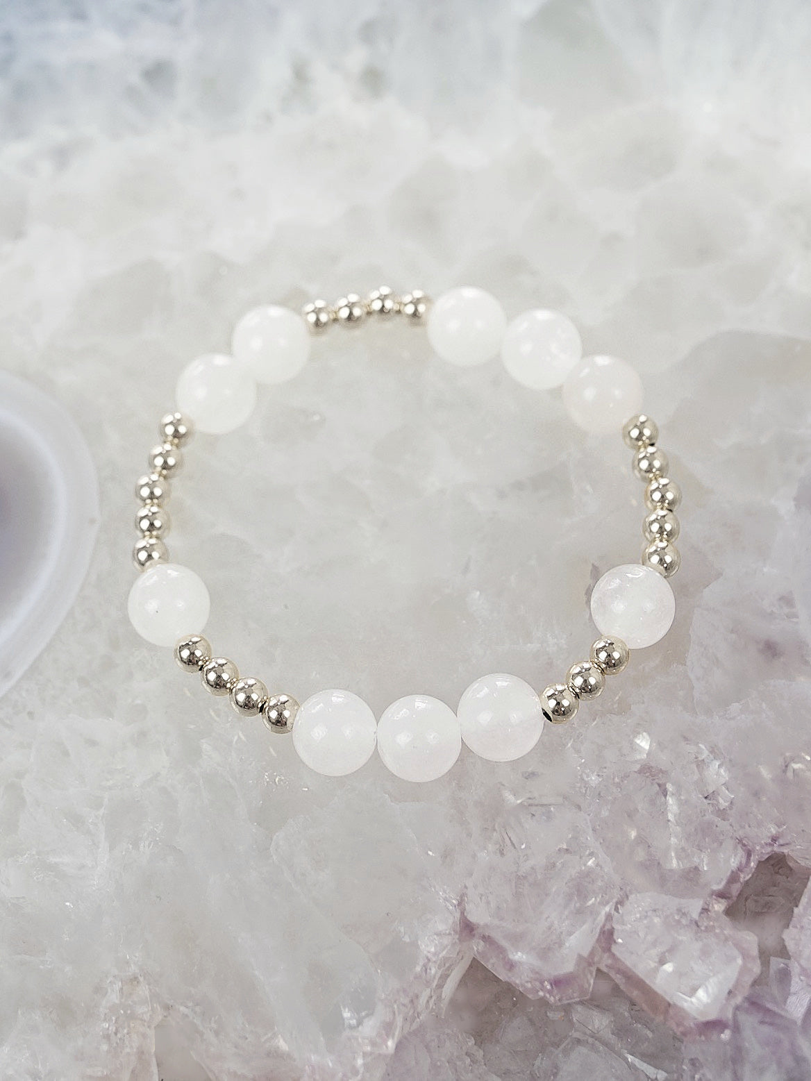 White Jade Orbital Bracelet