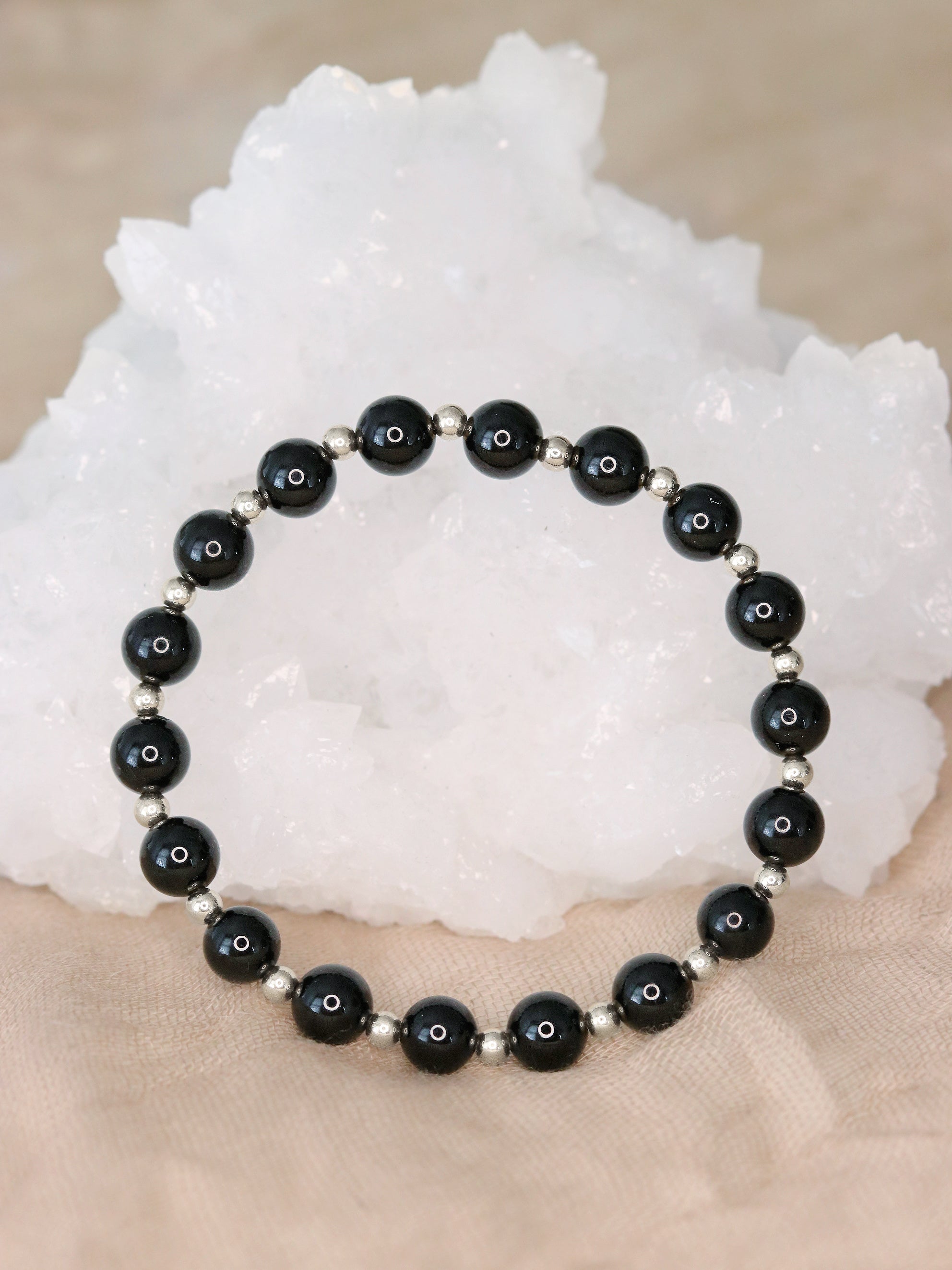 Black Tourmaline Mini Satellite Bracelet