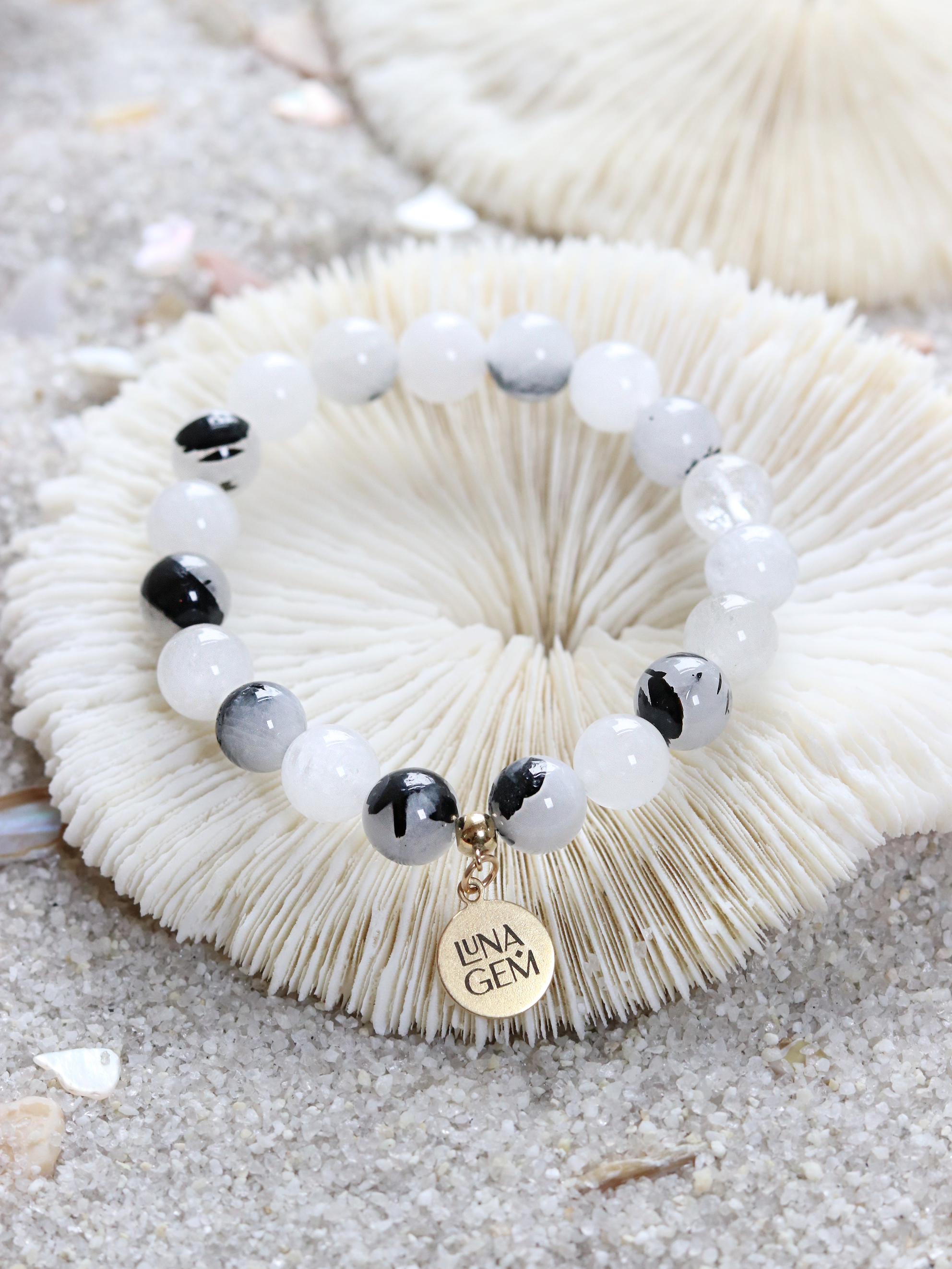 Tourmalinated Quartz Charmed Bracelet