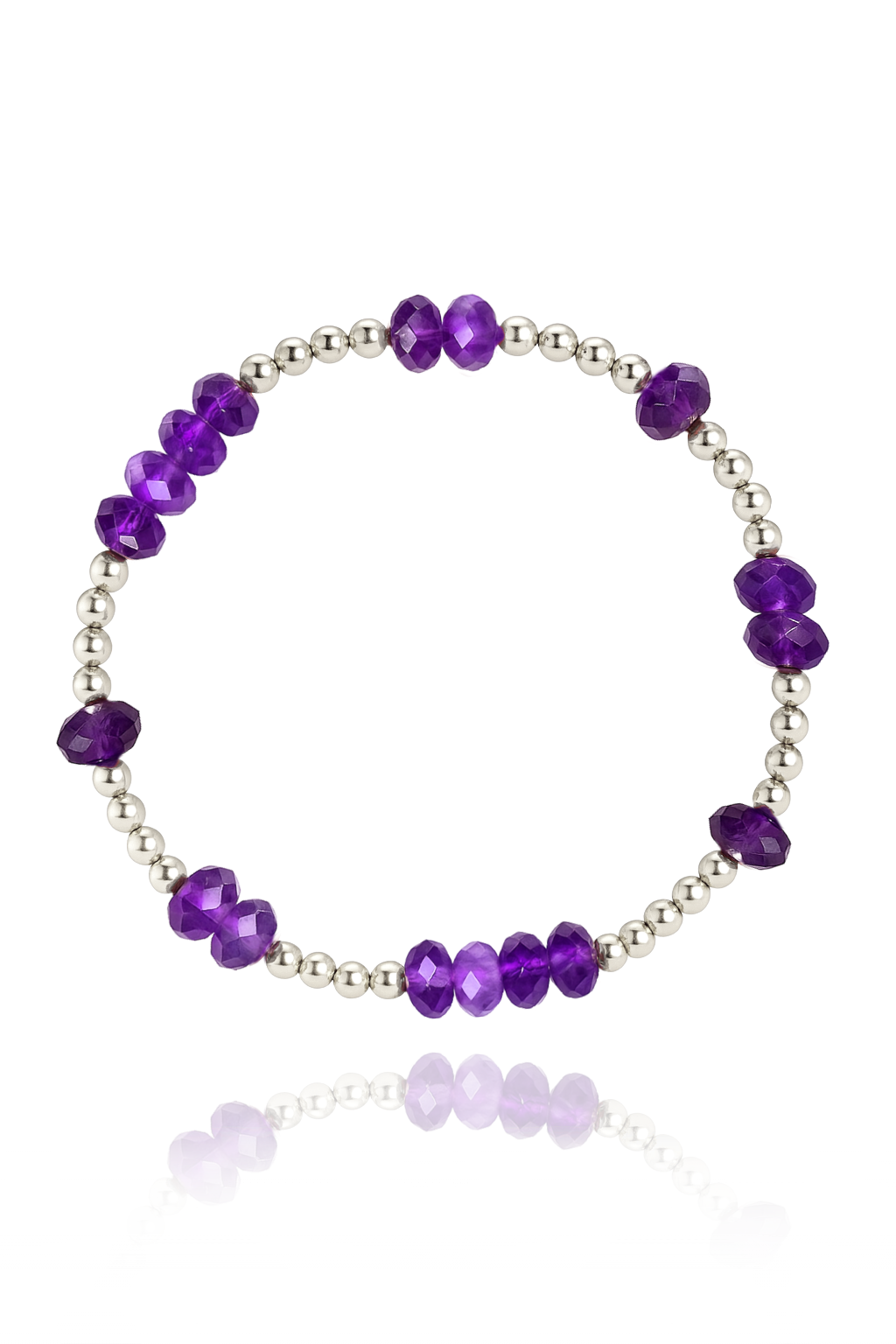 Amethyst Faceted Mini Orbital Bracelet