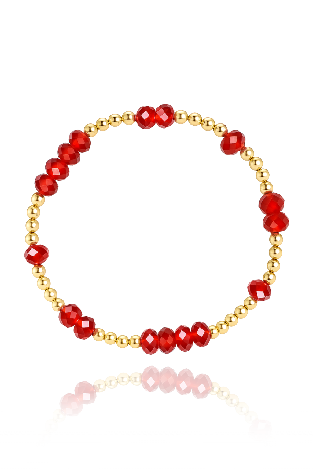 Carnelian Faceted Mini Orbital Bracelet