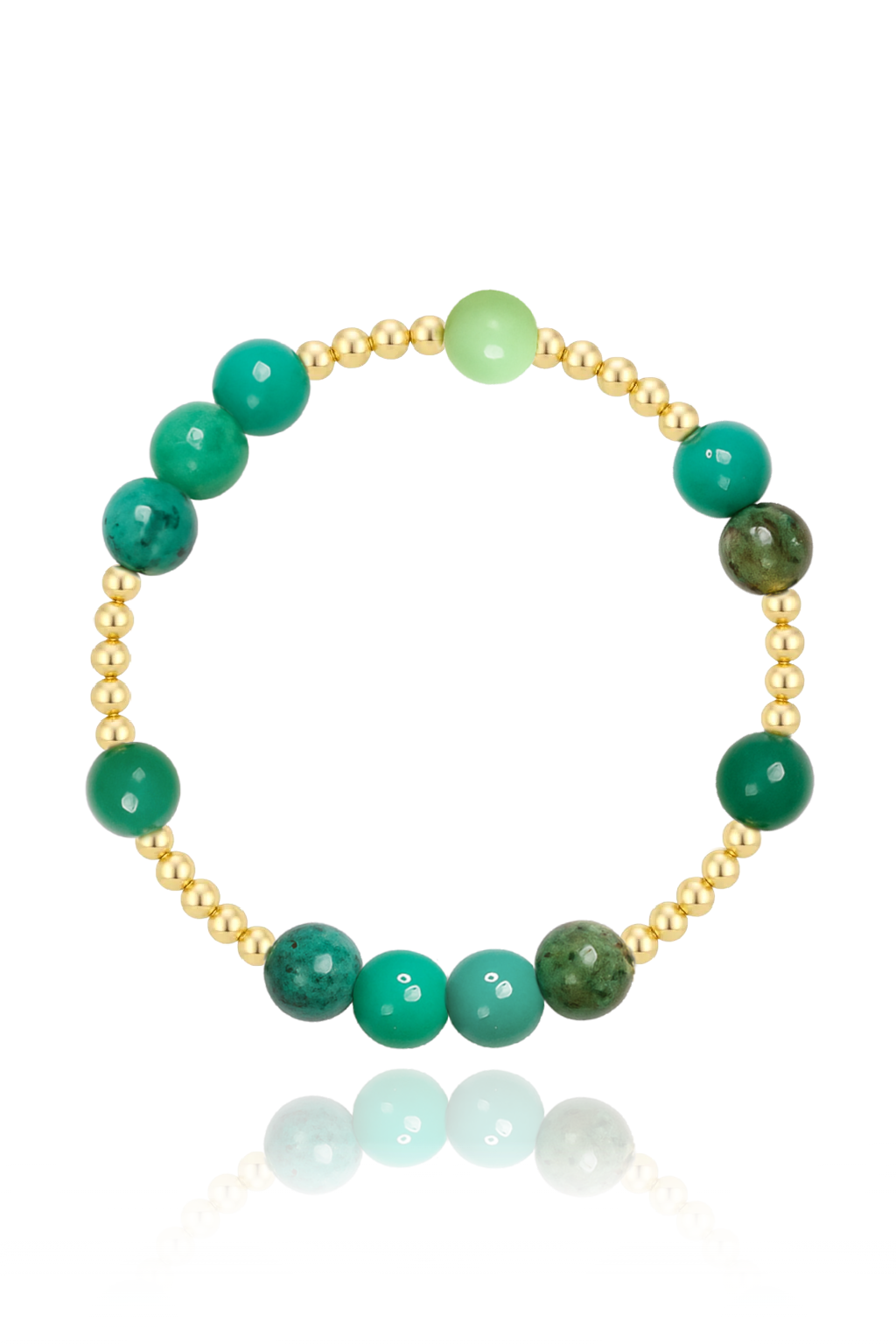 Chrysoprase Mini Orbital Bracelet