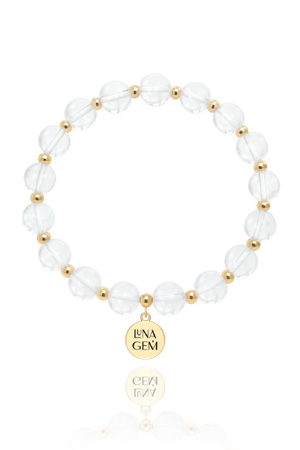 Clear Quartz Charmed Satellite Bracelet