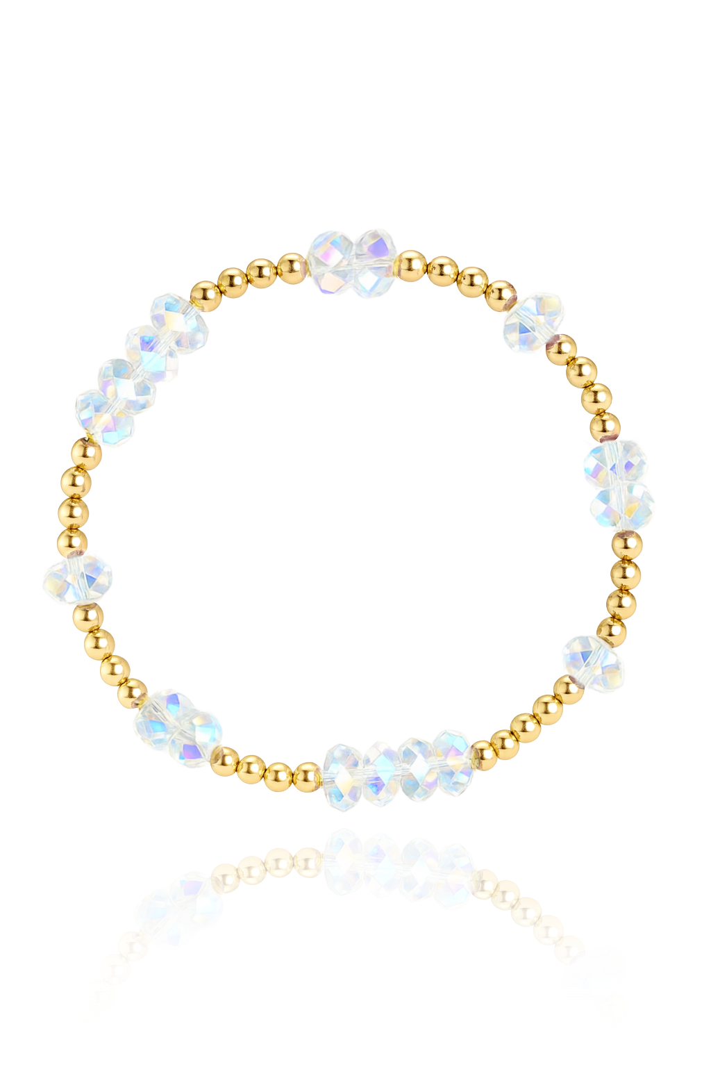 Mermaid Glass Faceted Mini Orbital Bracelet