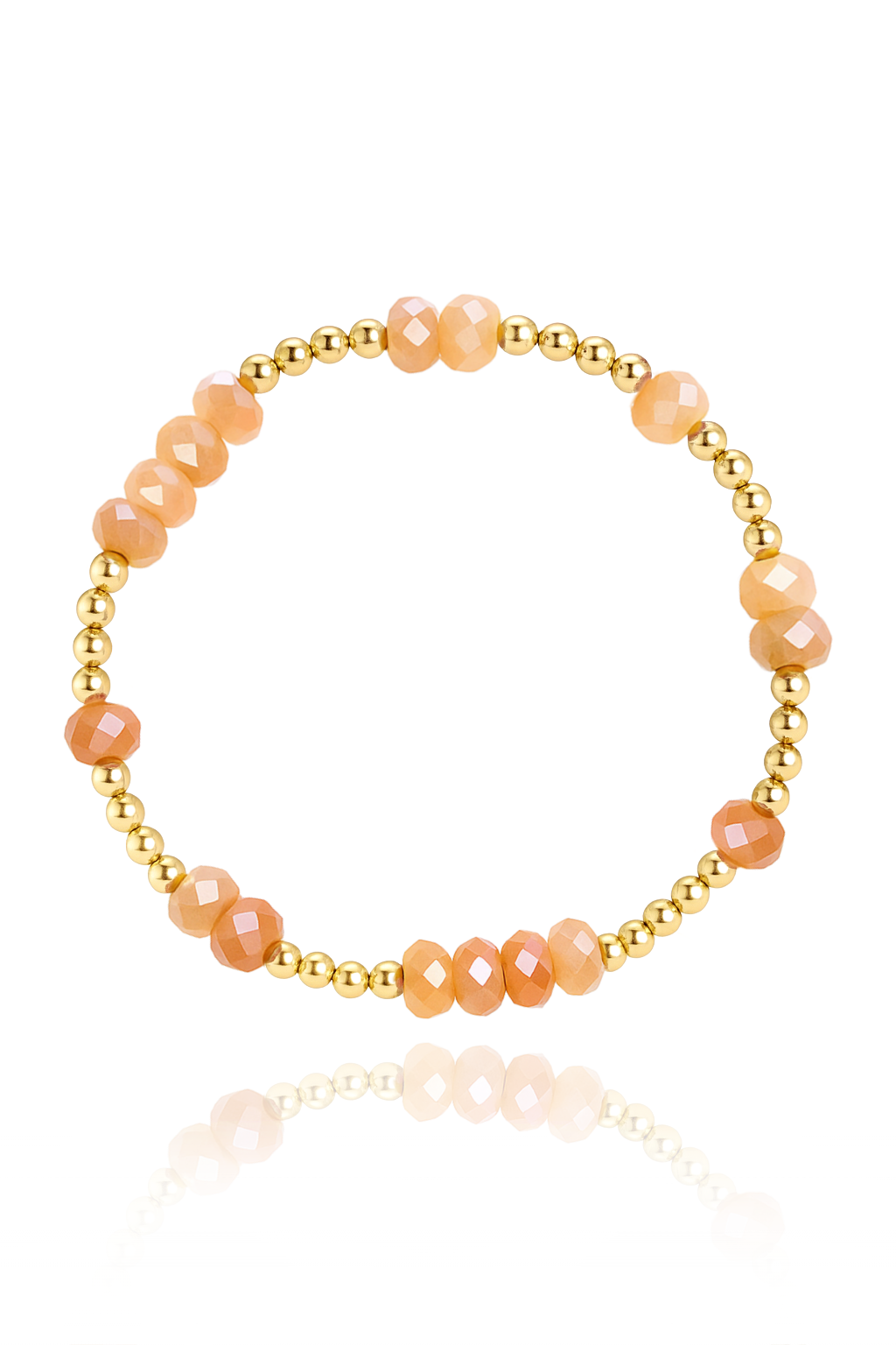 Peach Moonstone Faceted Mini Orbital Bracelet (Limited Edition)