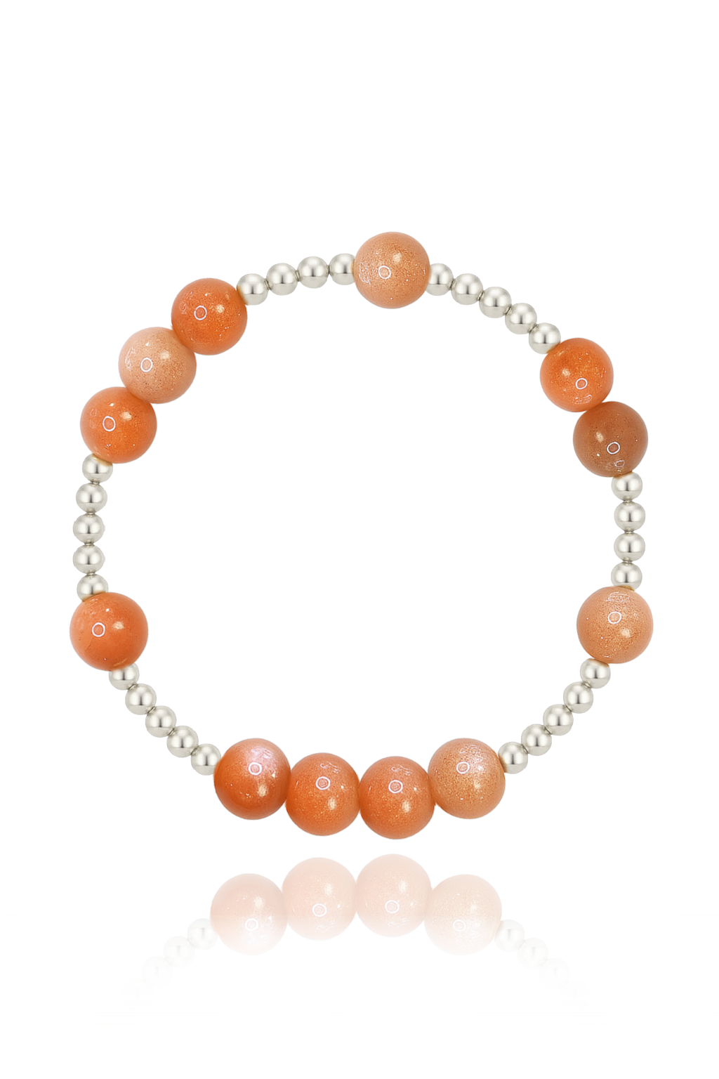 Peach Moonstone Mini Orbital Bracelet