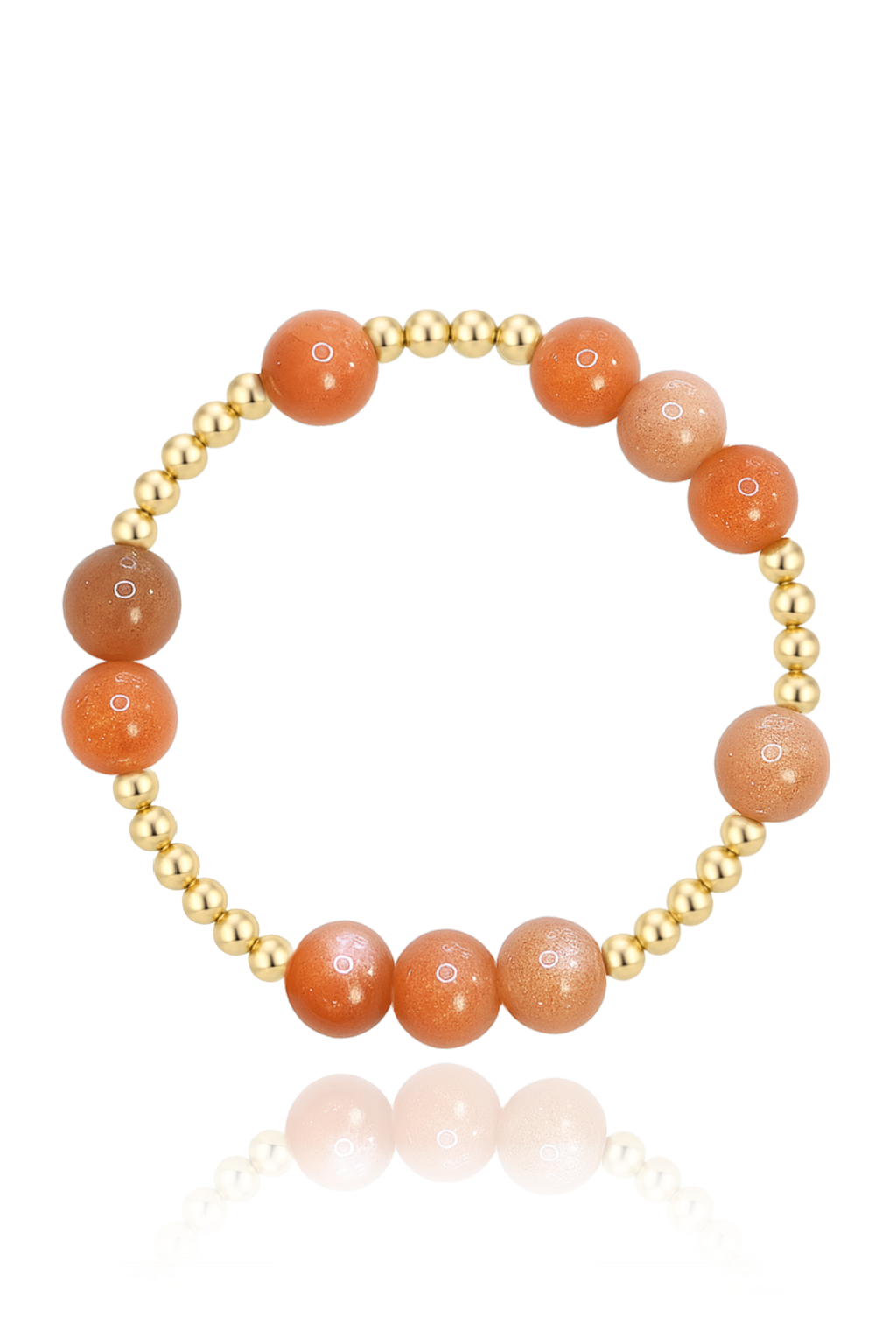 Peach Moonstone Orbital Bracelet