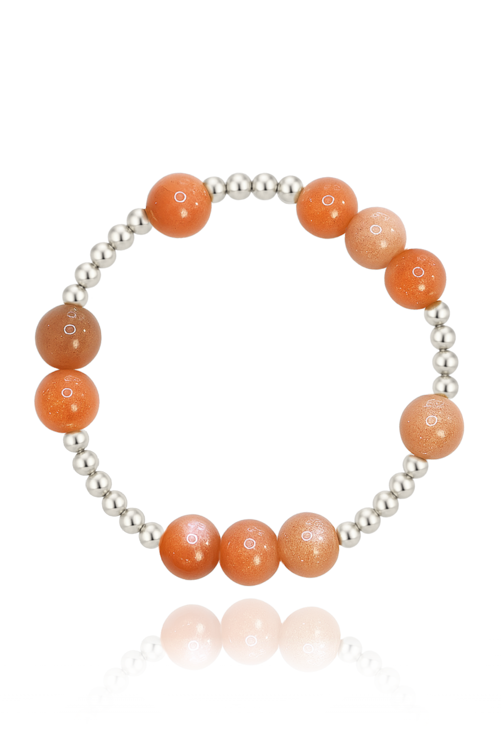 Peach Moonstone Orbital Bracelet
