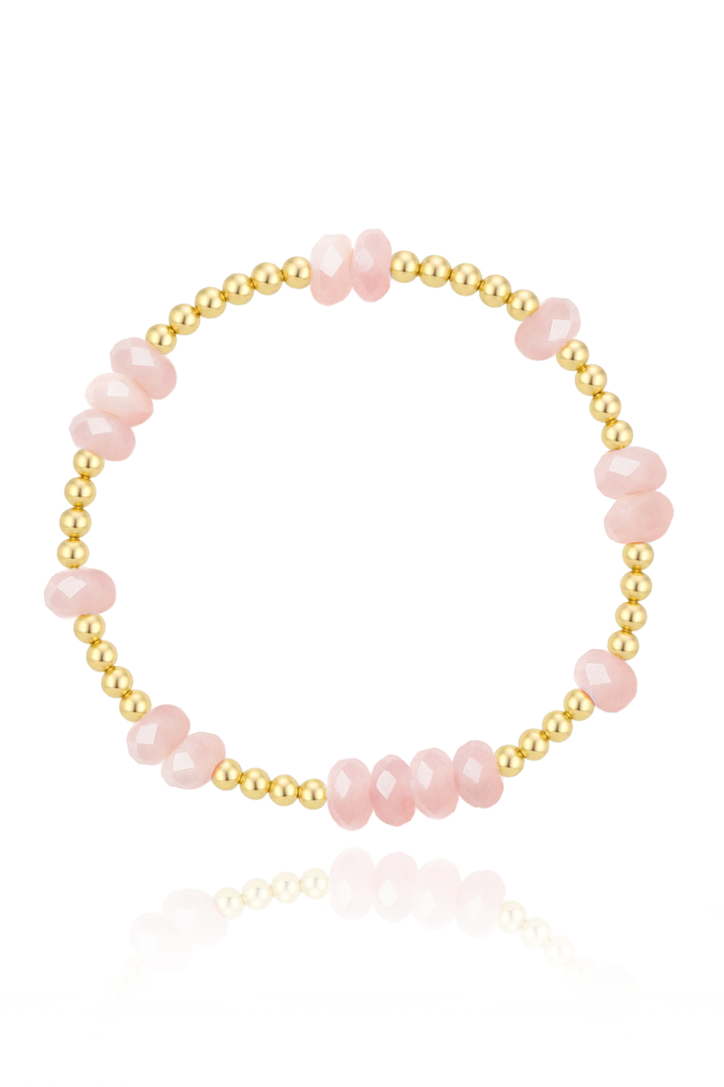 Rose Quartz Faceted Mini Orbital Bracelet