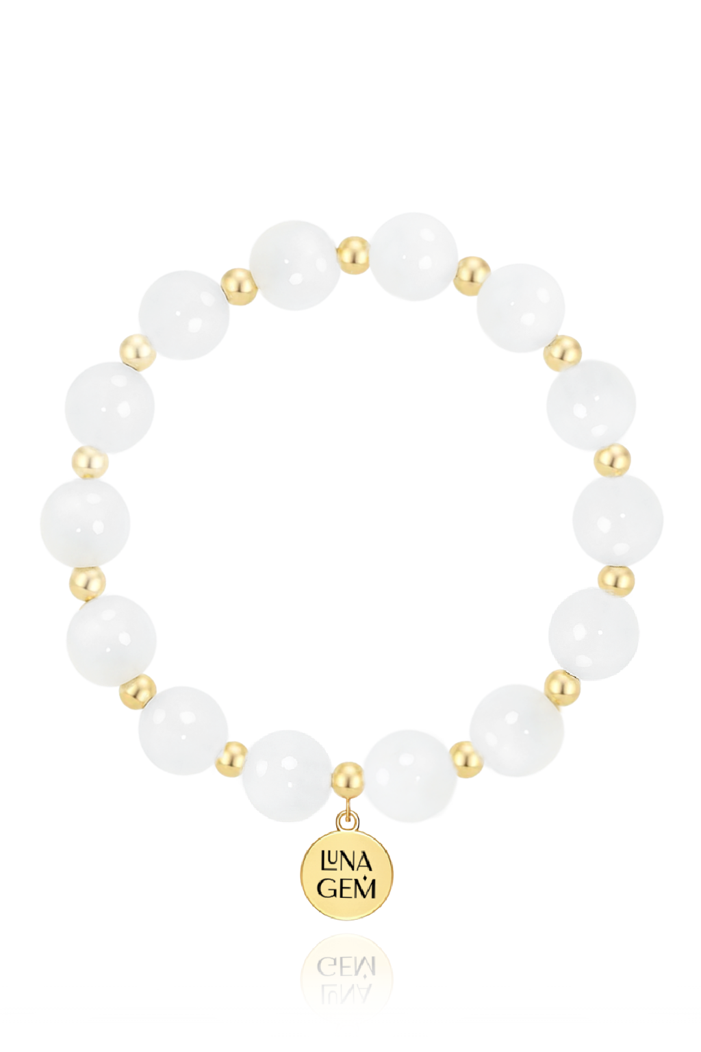 White Jade Charmed Satellite Bracelet