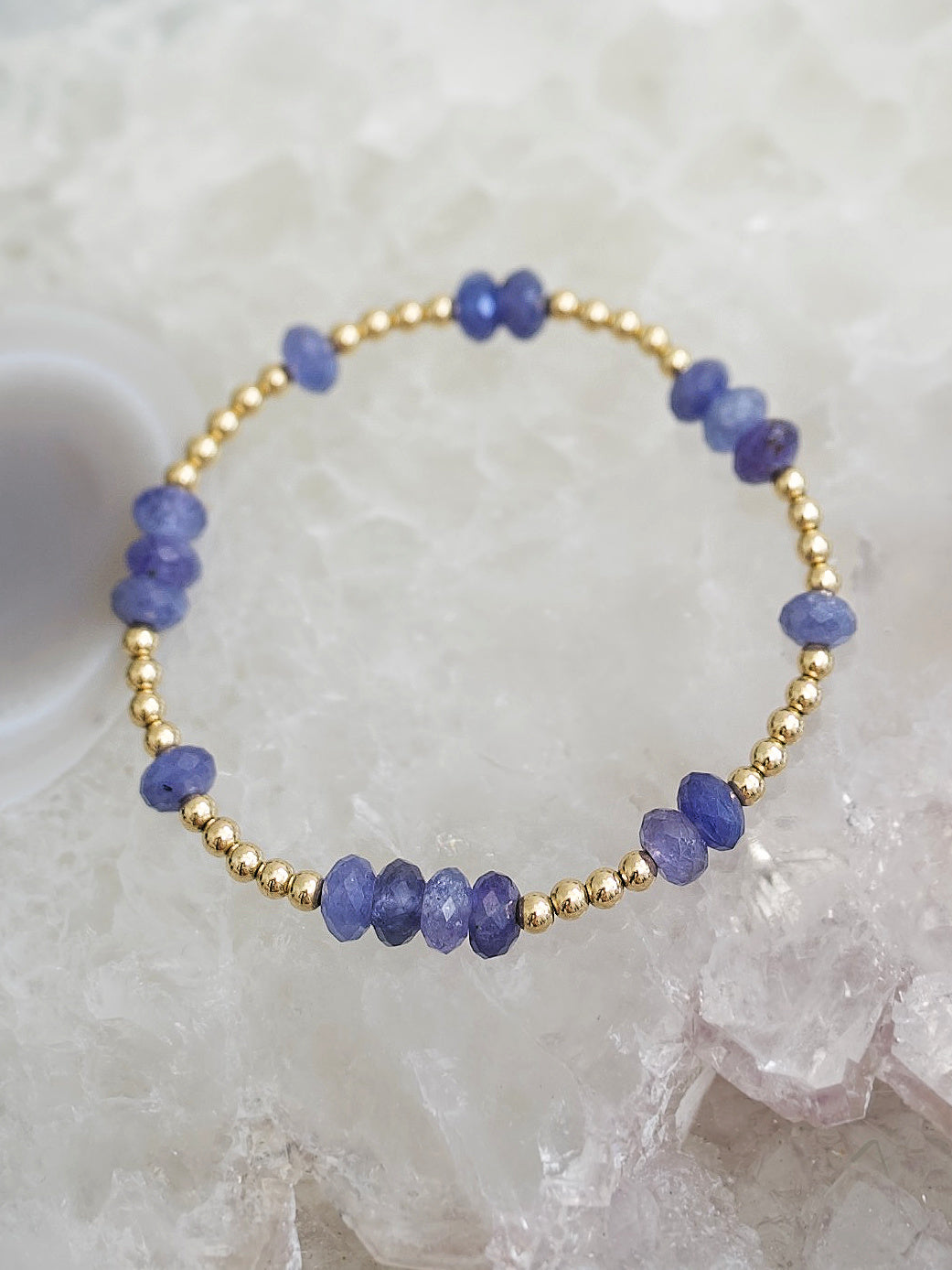 Faceted Tanzanite Mini Orbital Bracelet